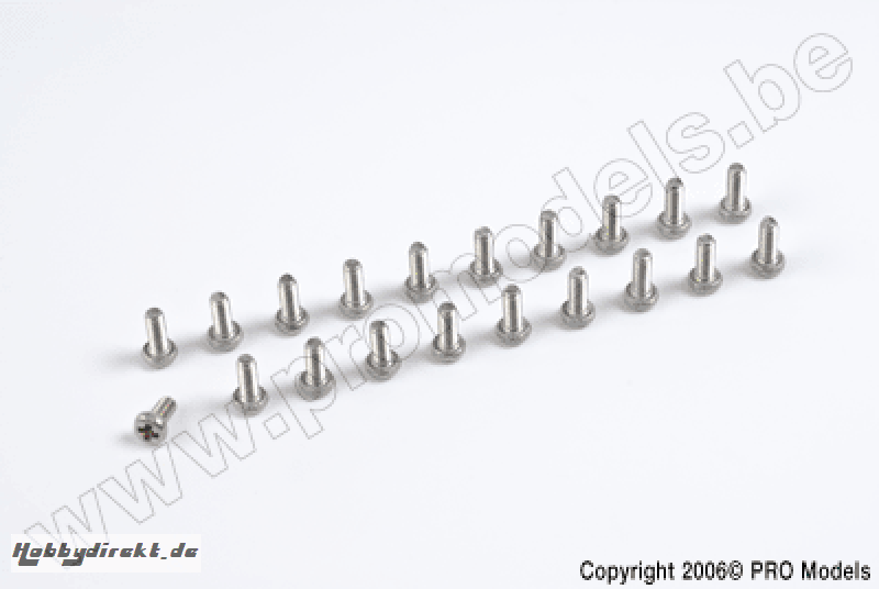 Protech RC - Screw Set For Main Frame Set (M2 X 7) 20 Pcs Zoom 450 Gp T0503.004