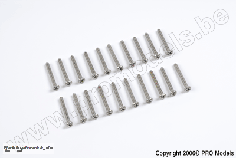 Protech RC - Screw Set For Main Frame Set (M2 X 17) 20 Pcs Zoom 450 Gp T0503.005