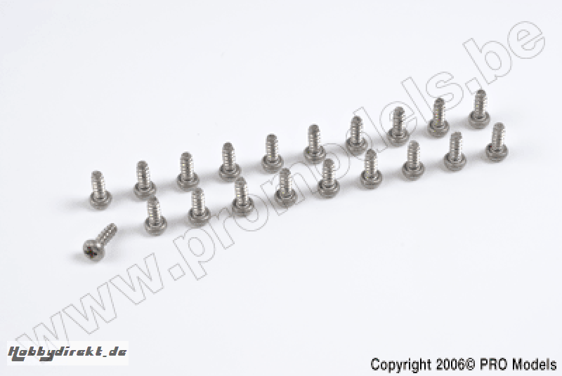 Protech RC - Screw Set For Main Frame Set (M2 X 7) 10 Pcs Zoom 450 Gp T0503.006