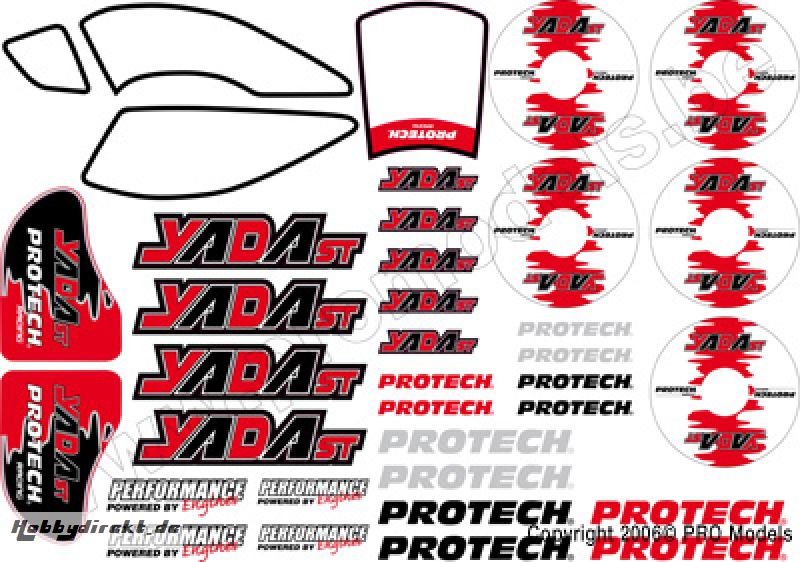 Protech RC - Decal Sheet Yada T30.092