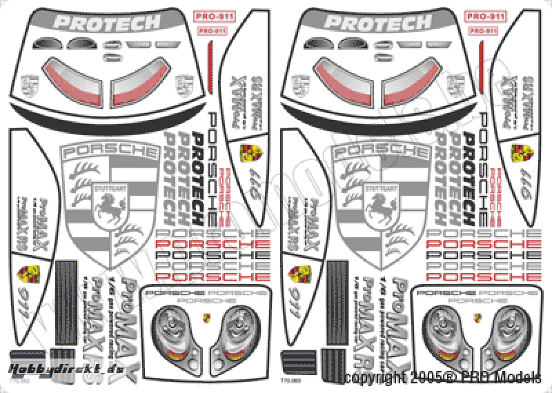 DEKORB. PORSCHE 911 1/6 T70.063