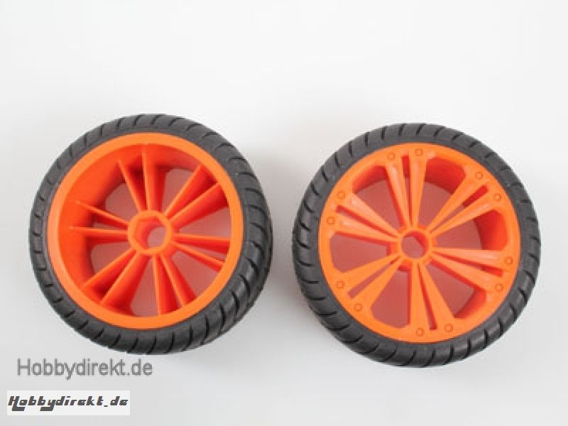 2 x Räder orange, klein (Bugg Revell 47025