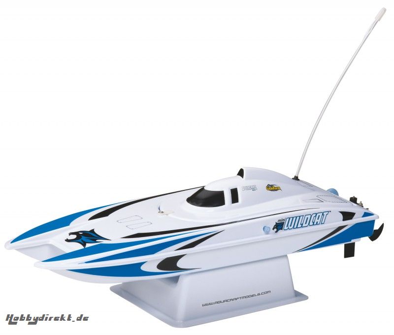 AquaCraft Mini Wildcat Katamaran 2.4GHz RTR Blau AQUB47BB