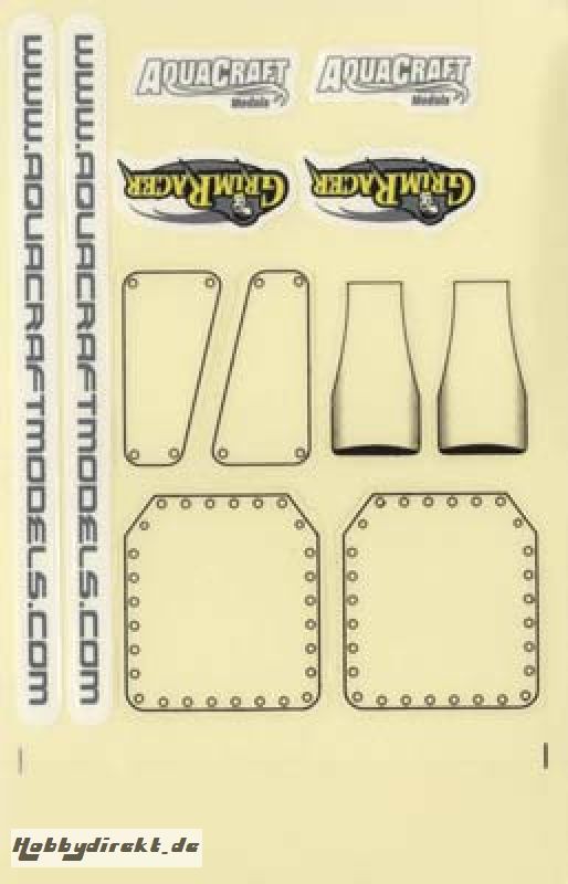 Aquacraft Decal Sheet Small Mini Wildca Revell RC Pro AQUB6306