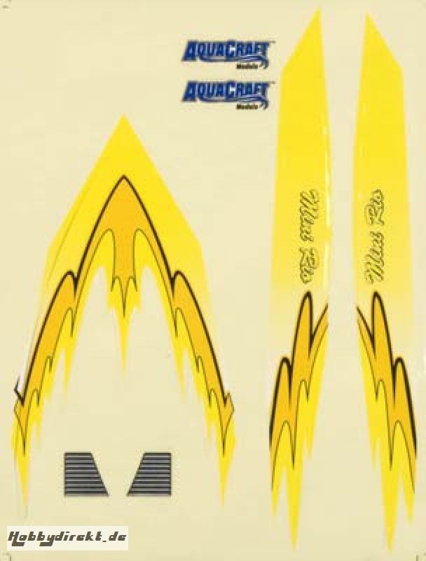 Aquacraft Decal Sheet Yellow Mini Rio AQUB6326