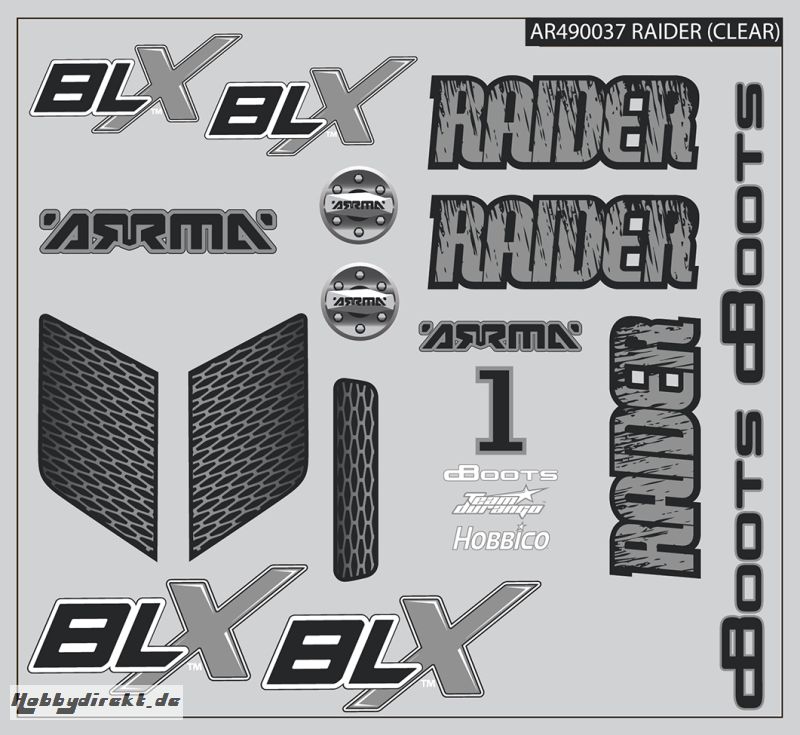 Arrma Raider Body Decals - 2014 Spe AR490037