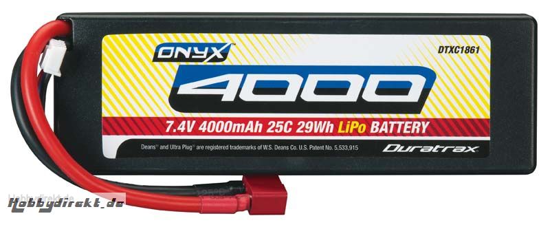 LiPo 7.4V 4000mAh Star/T-Stecker 25C 2S Hard DTXC1861