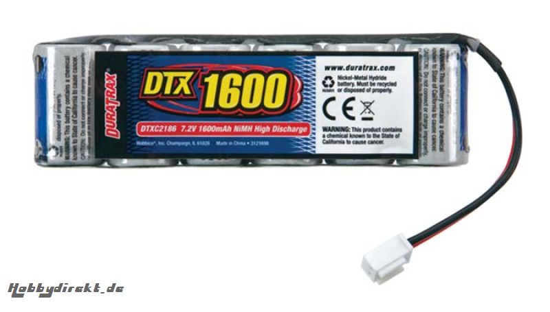 Duratrax NiMH 7.2V 1600mAh Dromida-Stecker 6Z. DTXC2186