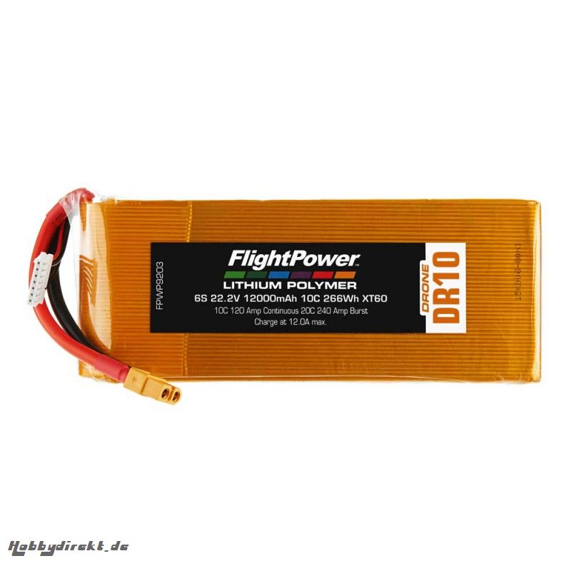 LIPO DRONE 22.2V 12000mAh 10C XT FPWP9203