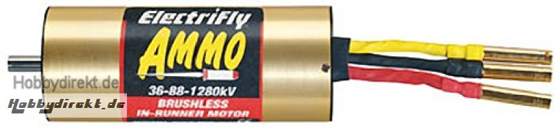 Ammo 36-88-1280 kV Brushless Motor Inenläufer GPMG5325