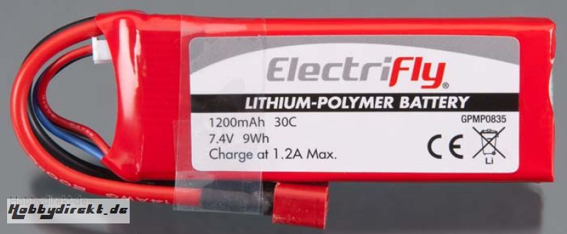 LiPo 2S 7,4 V 1200 mAh 30C GPMP0835