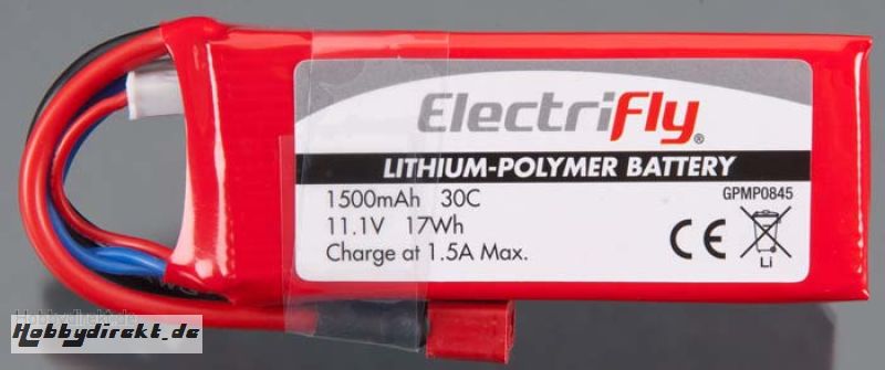 LiPo 3S 11,1 V 1500 mAh 30C GPMP0845