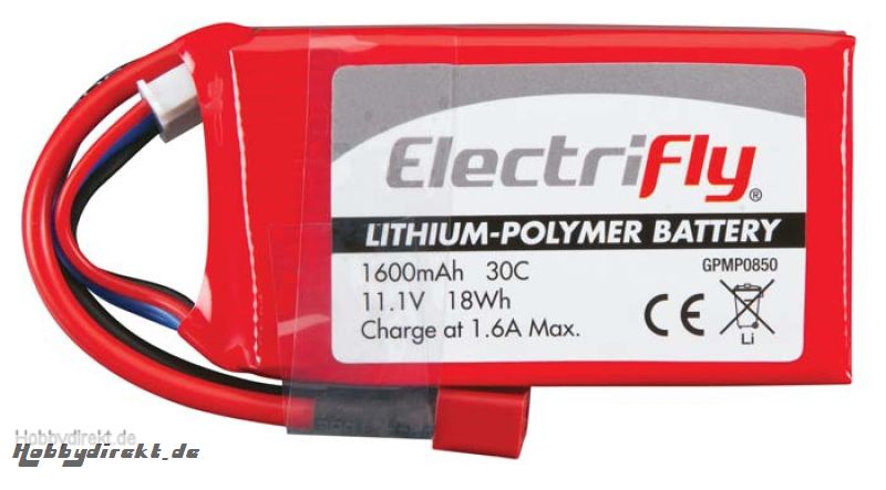 LiPo 3S 11,1 V 1600 mAh 30C GPMP0850