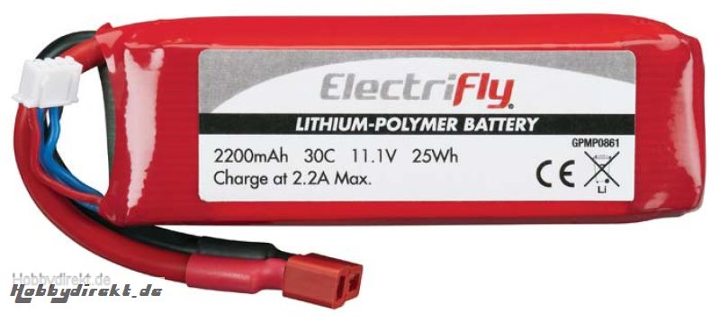 LiPo 3S 11,1 V 2200 mAh 30C GPMP0861