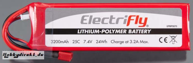 LiPo 2S 7,4 V 3200 mAh 25C GPMP0870