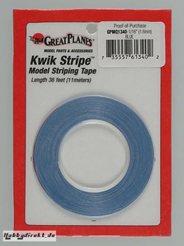 Trimmstreifen Blau 1,6 mm 11 m GPMQ1340