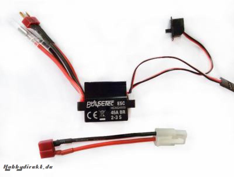 45A Car ESC, Brushed, 2-3S LiPo, HCAQ4500