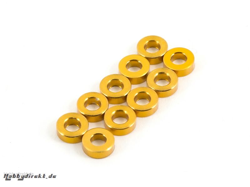 ALUMINIUM SPACER 6x3x2MM (GOLD, TD709035