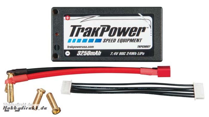 TKP LiPo 2S 7.4V 3250mAh 90C HC 4mm Shorty Hobbico TKPC0607