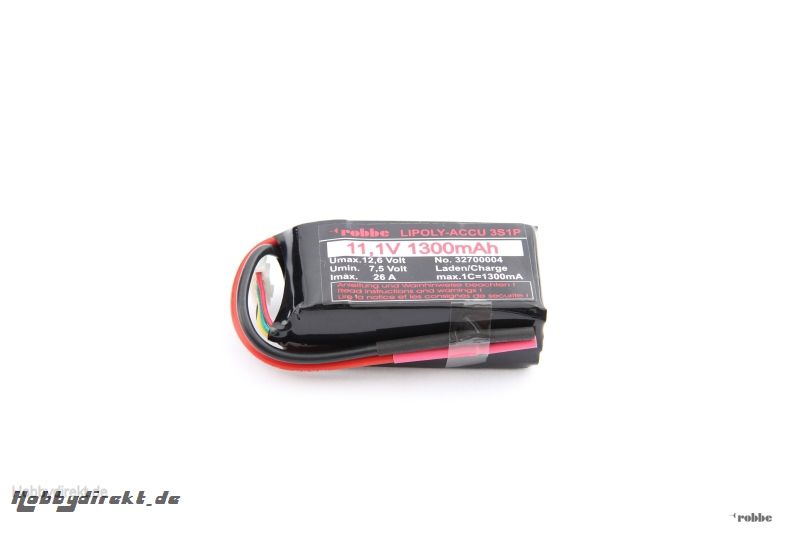 LiPo-Akku 3S1P 1300 mAh20C AM Robbe 32700004 1-32700004