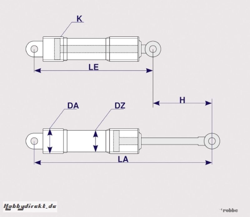 Hydraulikzylinder 15-110-60-1 Robbe 33360002 1-33360002