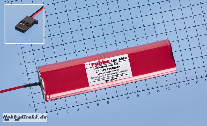 Lithium Akku 2S 2800 mAh T8 T12 FG Sender Robbe 4559 1-4559