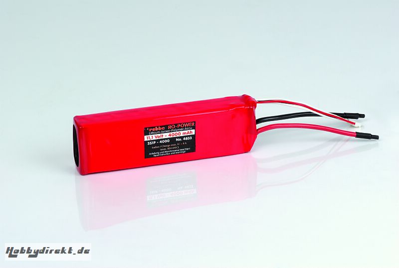 LIPO-AKKU 3S1P 11,1V 4000MAH Robbe 1-4833