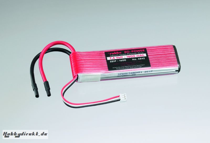 LIPO-AKKU 2S1P 7,4V 1600MAH Robbe 4842 1-4842