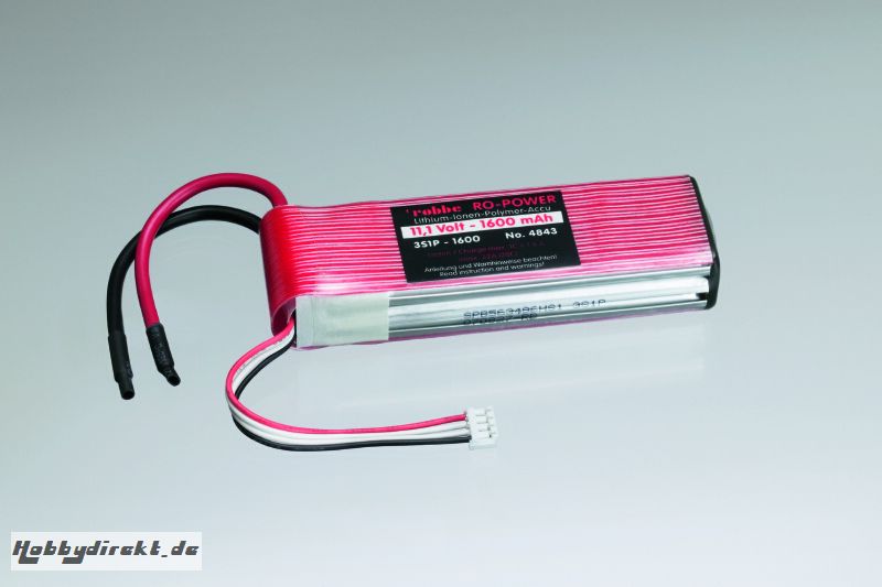 LIPO-AKKU 3S1P 11,1V 1600MAH Robbe 4843 1-4843