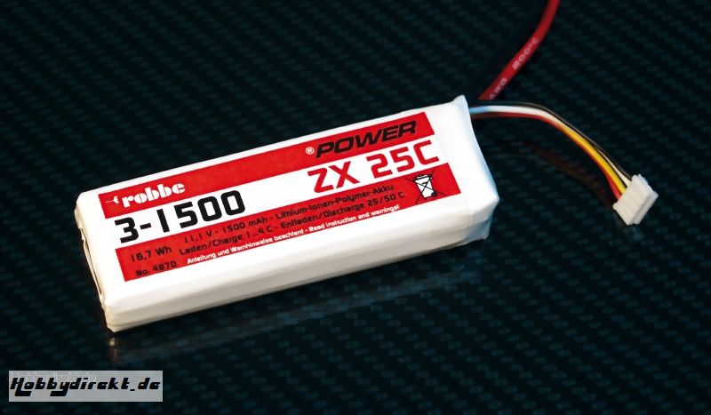 Roxxy-Power ZX 3S 1500mAh 25C Robbe 4870 1-4870