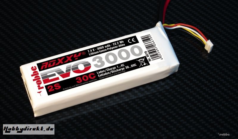 LiPo-Akku ROXXY© Evo 2-3000 3 Robbe 6619 1-6619