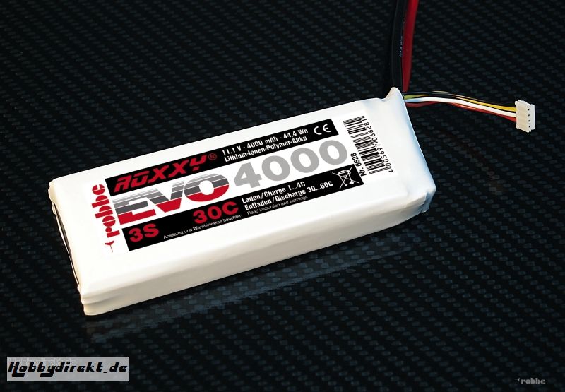 LiPo-Akku ROXXY© Evo 3-4000 3 Robbe 6628 1-6628