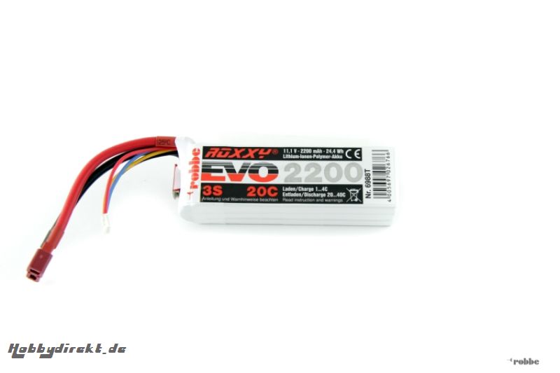 LiPo-Akku ROXXY© Evo 3-2200T Robbe 6988T 1-6988T