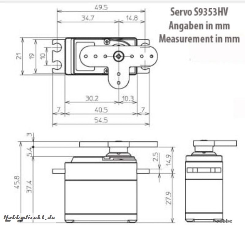 Servo S9353HV Futaba F1644 1-F1644