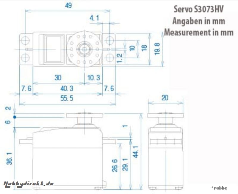 Servo-S3073HV-SB Futaba F1807 1-F1807