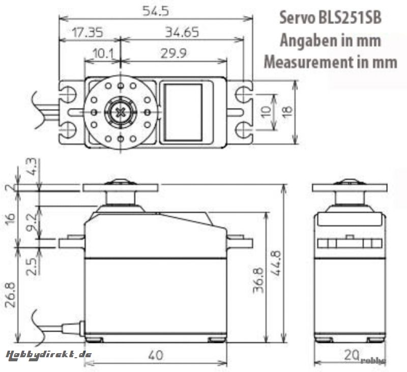 Servo BLS251SB Futaba F1822 1-F1822