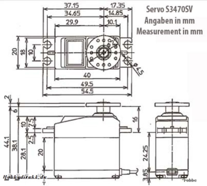 Servo S3470SV Futaba F1823 1-F1823