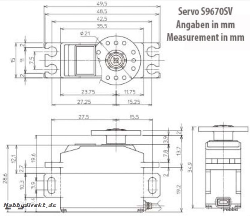 Servo S9670SV Futaba F1826 1-F1826