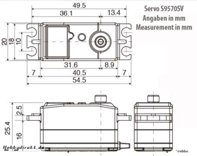 Servo S9570SV Futaba F1828 1-F1828