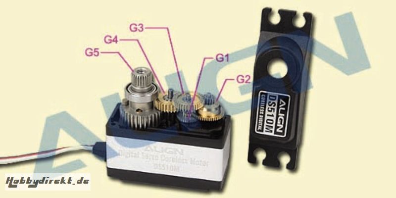 Servo Getriebe Set DS510 Meta Align Robbe HSP51032 1-HSP51032