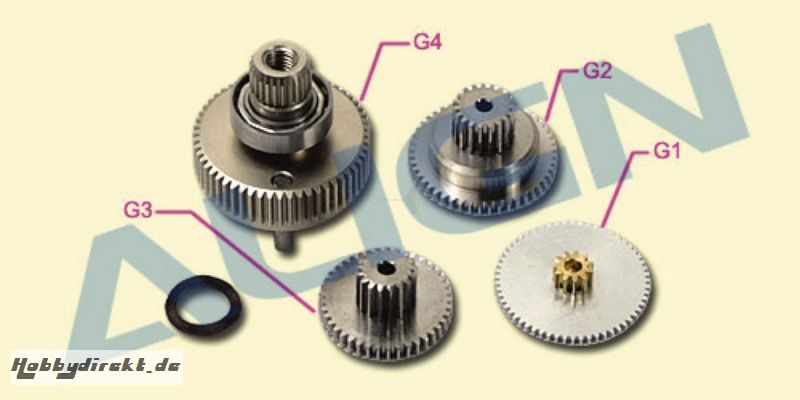 Servo Getriebe Set DS610/620 Align Robbe HSP61031 1-HSP61031