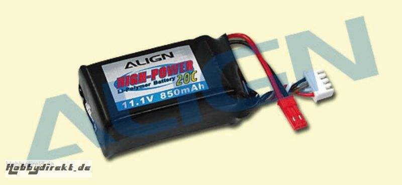 LiPo-Akku 3S1P 11,1V 850mAh2 Align Robbe KX880002 1-KX880002