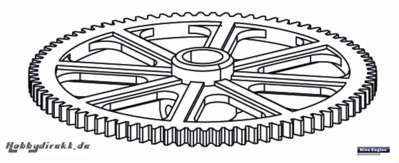 Hauptzahnrad Solo Pro 127/129 Robbe NE251416 1-NE251416