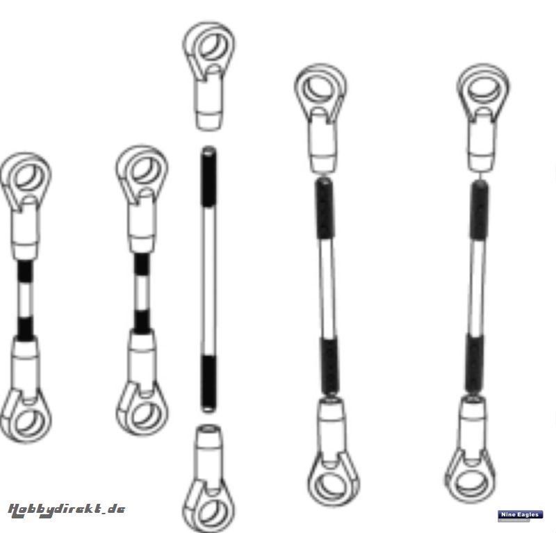 Anlenkgestänge-Set Solo Pro 2 Robbe NE251523 1-NE251523