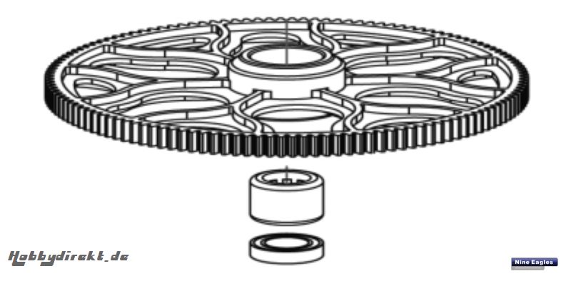 Hauptzahnrad-Set Solo Pro 287 Robbe NE251524 1-NE251524