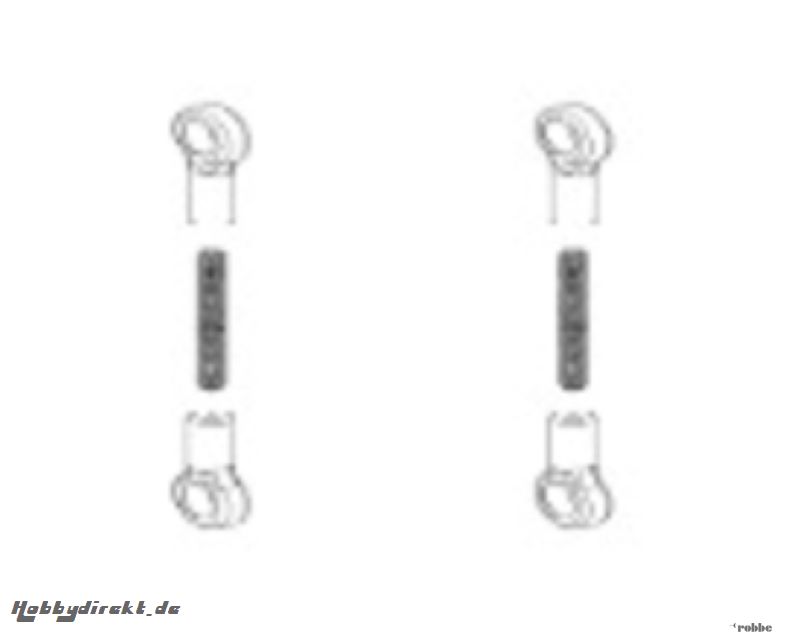 Gestänge-Set Solo Pro 126 NF Nine Eagles Robbe NE252309 1-NE252309