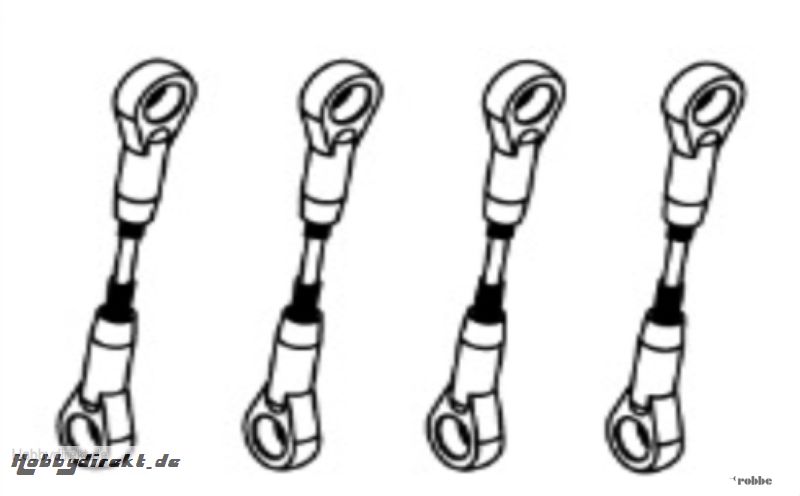 Gestänge-Set oben Solo Pro 22 Nine Eagles Robbe NE252412 1-NE252