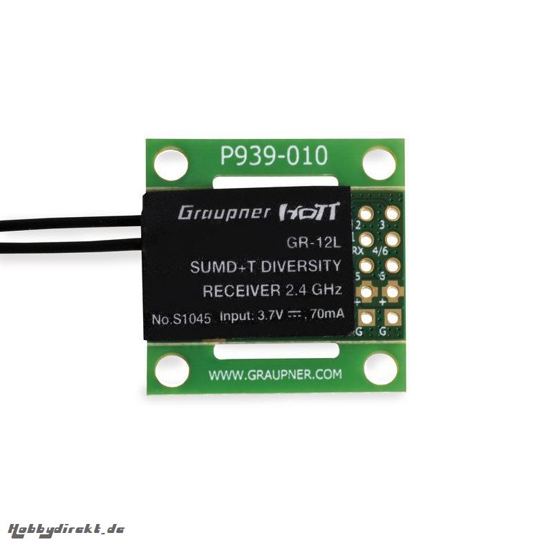 Empfänger GR-12L SUMD +T 2 Antennen PCB Graupner S1045