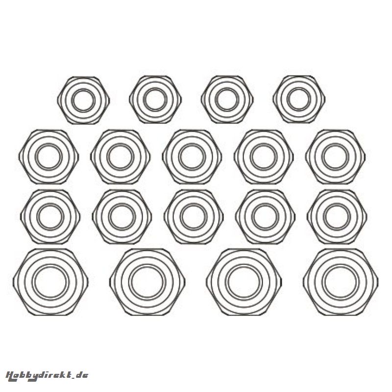 NUT SET Graupner TPD90560S1 ThunderTiger PD90560S1