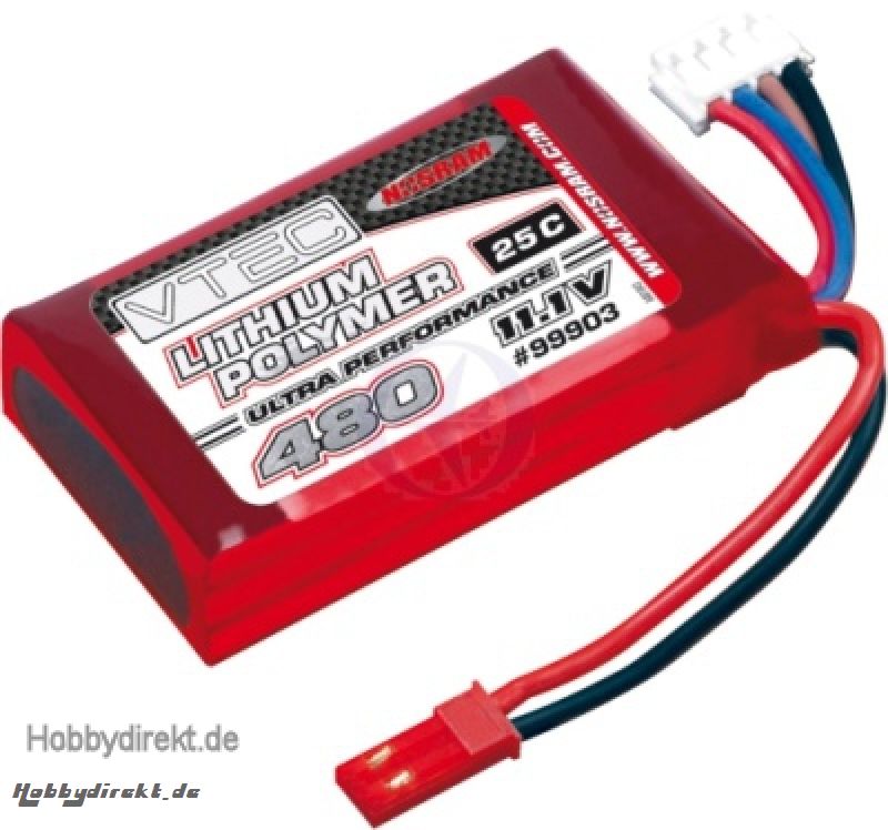 VTEC LiPo 3S1P 480-11,1V 25C Thunder Tiger 02699903